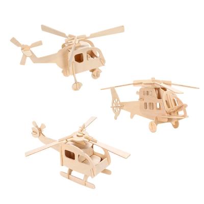 China KD Educations Toys Amazon Helicopter Mini Hot Wooden Toy DIY Style Wooden Helicopter New Wooden Flying Toys For Children for sale