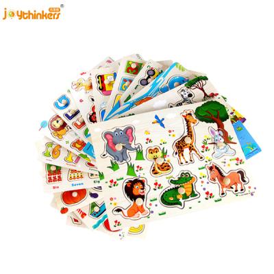 China 100% Eco-friendly Toys Early Educational Number Baby Digital Puzzle Baby Gifts Set Sale Custom Smart Wooden Jigsaw Wooden Toy Jigsaw Puzzle for sale