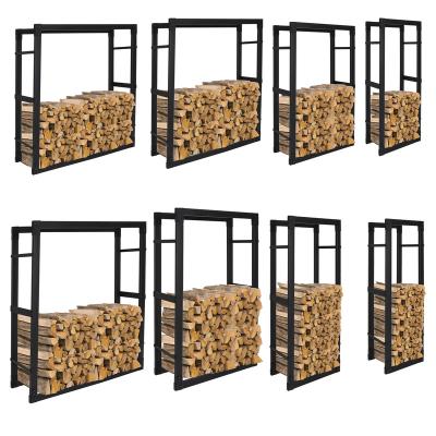 China Wholesale Galvanized Steel/Iron Customized Metal Firewood Rack Firewood Log Storage Rack Good Quality for sale