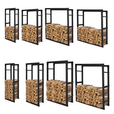 China Adjustable Galvanized Steel/Iron Good Quality Log Fire Firewood Stacker Rack Firewood Rack Storage Fireplace Tool Kit for sale