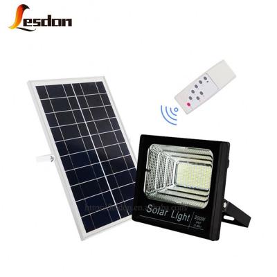 China Jd-8200 200W Outdoor 200 Watt Led Solar Garden Light Remote Control Ip67 Flood for sale