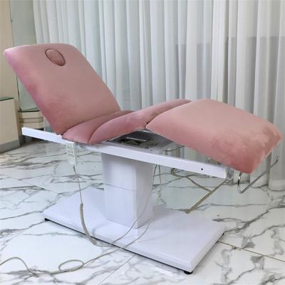 China 2022 Contemporary Zhuhai factory 3 motors with foot controller electric glory hole beauty bed massage table with cover for sale for sale