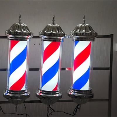 China Fashionable beauty hair salon promotion hair salon furniture led light used barber pole with 120cm 90cm 70cm height for sale fast delivery for sale