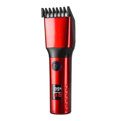 China Commercial Professional Adjustable Rechargeable Cordless Men Hair Cut Machine All Mental Red Black Blue Clipper For Salon for sale