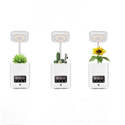 China Newest home garden indoor hydroponic smart flower pots factory wholesale indoor hydroponic smart flower pot humidification/purification/speaker/air planting with music humidifier in stock for sale