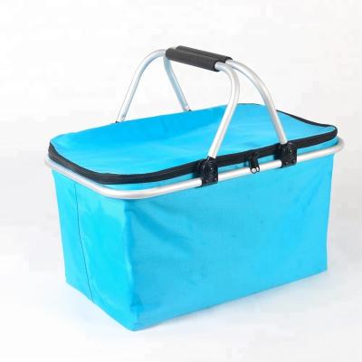 China Polyester Standard Size Insulated Folding Picnic Basket for sale