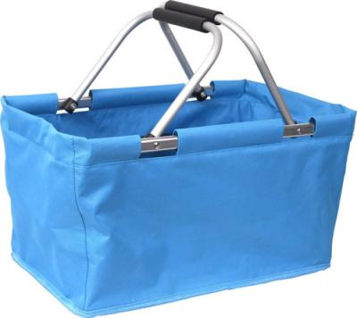 China home & Cheap Supermarket Fold Tote Bag Picnic Outdoor Folding Aluminum Shopping Basket for sale