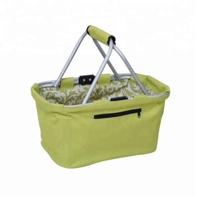 China Fabric With PE Coating Fabric Flat Folding Custom Printing Shopping Basket for sale