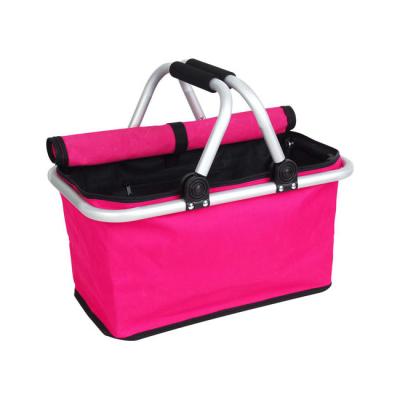 China Factory Manufacture Eco-friendly Foldable Picnic Basket With Aluminum Frame for sale