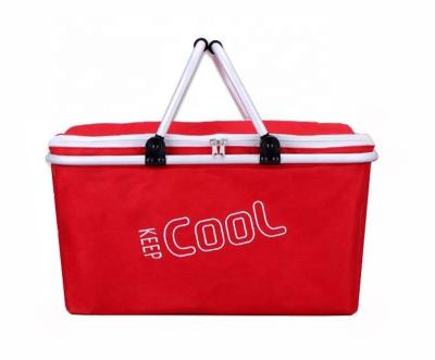 China home & outdoor hot sale summer foldable picnic basket with cooler for sale