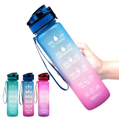 China Sustainable Portable Outdoor 1000ml Sports Drinking Bottle Travel Tea Cups Tritan Plastic Water Bottle for sale