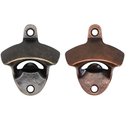 China High Quality Wall Mounted Bronze Metal Quick Opening Portable Beer Outlet Cheap Bottle Opener Wall Mounted Bottle Opener ZX for sale