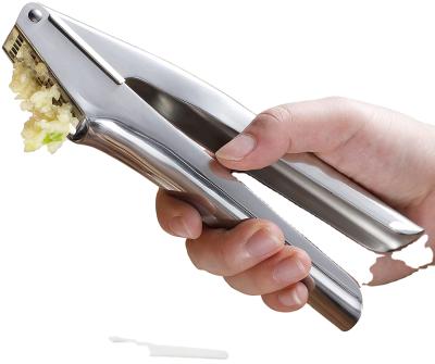 China Viable Made In China Zinc Alloy Rocker Easy Clean Garlic Press Garlic Crusher Kitchen Aid for sale