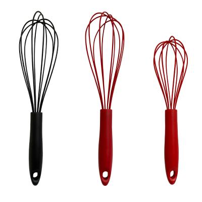 China 10/12 Inch Viable Kitchen Baking Tools Beat Dough Mixer Manual Egg Beater Silicone Beater Egg Beater for sale