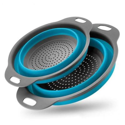 China Supplier Top Viable Silicone Colander The Kitchen Sieve Micro Silicone Colander Silicone Drain Basket Kitchen Sink for sale