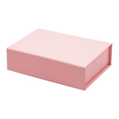 China Recycled Materials A6 Size Hot Pink Wedding Ring Gift Box Shallow Shipping Packaging For Jewelry for sale