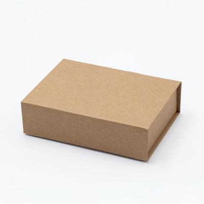 China Recycled Materials A6 Custom Rigid Shallow Kraft Paper Gift Box Packaging With Magnetic Lid for sale