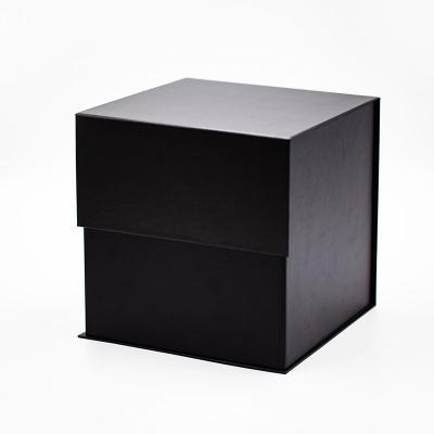 China Recyclable Stock Fast Delivery Black Cube Household Product Gift Packaging Box Available for sale