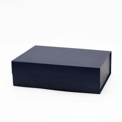 China 1 Piece Brand Navy Recyclable Custom Made Rigid Apparel Storage Large Gift Packing Box for sale