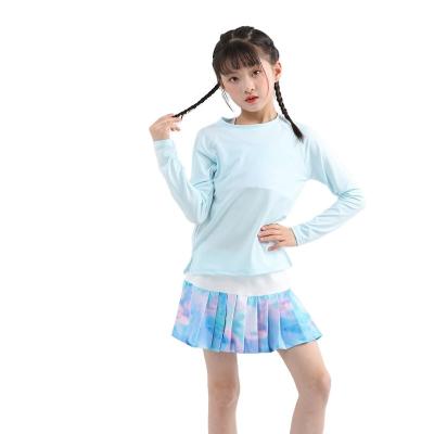 China New Breathable SKIRTS Skin-friendly Shorts Striped Pink Girls Kids Dance Training Yoga Sports Tennis Skirt for sale