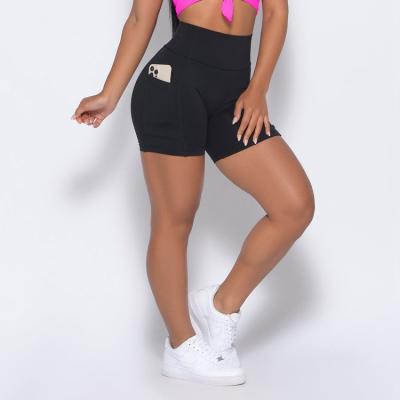 China Hot Selling Black Gym Women's Good Quality Breathable Shorts for sale