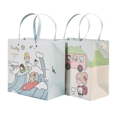 China Recyclable Custom Printed Luxury Gift Personalized White Retail Paper Shopping Bag Shopping Bag With Logo And Grosgrain Ribbon for sale