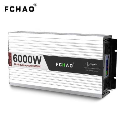 China FCHAO 3Kw Solar Inverter With Soft Start For RV Invert DC 12V 24V 48V To 220V 230V 240V High Frequency LED Display Inverter CE 47.5*22*9.2cm for sale