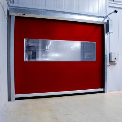 China Windproof 2023 Hot Selling Industrial Rolling Fabric Roll Up Fast Rapid Door Wind Proof Automatic Induction Door For Workshop for sale