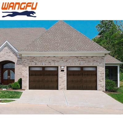 China Modern Automatic Steel PU Foam Insulated Remote Control Overhead Glass Garage Rolling Door Automatic High Standard for sale