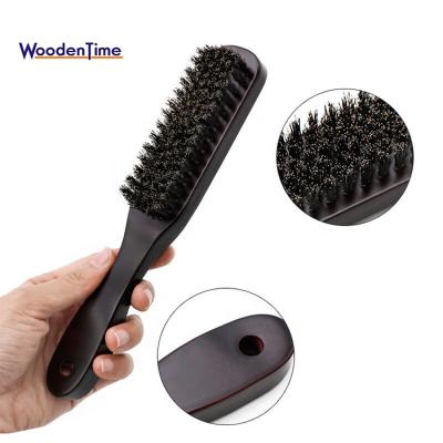 China 100% Wooden Shaving Brush Beech Wood Handle Mustache Massage Comb Boar Bristle Oil Brush For Men Mustache Beard Shaving Brush for sale