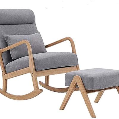 China Factory direct sales adjustable (height) upholstered rocking chair padded seat chair for living room for sale