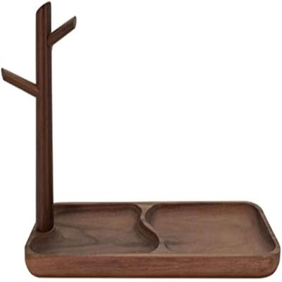 China Mid Century Modern Design Home Decoration Solid Wood Hanger Hanger Sustainable Head Tray for sale