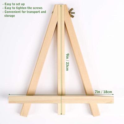 China Painting Easel 9 Inch Large Wooden Easels Set of 12 Tabletop Easels Art Craft Painting Easel Display Stand for sale