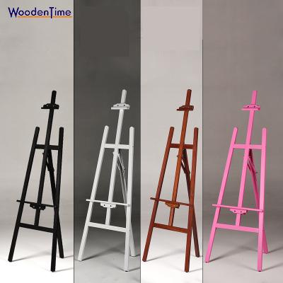 China Hot Sale 150cm Multi Color Tripod Easel Floor Display Easel Artist Wooden Painting A-Frame Adjust Studio Wooden Easel, Artist Easel for sale