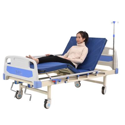 China Metal Hospital Furniture A209 2 Crank Manual Medical Nursing Patient Bed for sale