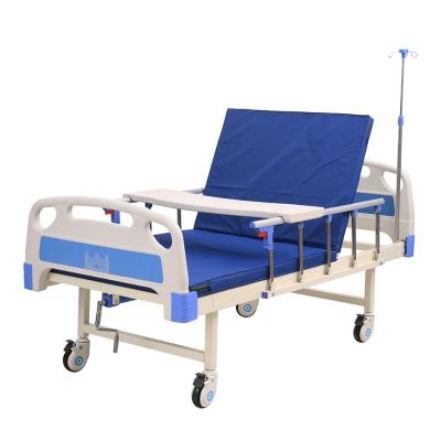 China Metal Hospital Furniture A109 Single Crank Manual Medical Nursing Patient Bed for sale