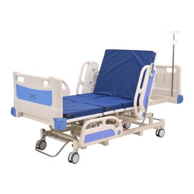 China Metal Stock Large Size 5 Function Nursing Adjustable Electric Medical Patient Bed for sale