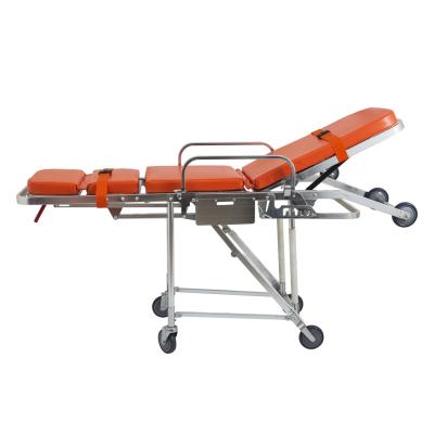 China Portable Hospital First Aid Medical Mobile Stretcher Rescue Ambulance Folding Chair Patient Stretcher For Hospital for sale