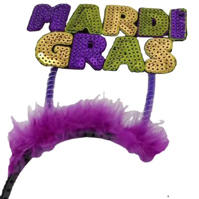 China Custom Mardi Gras Headband Ladies Party Use Festival Headdress Headband for sale