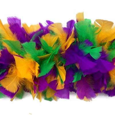 China Mardi Gras Heavy Weight Turkey Cosplay Flat Feather Boa/Party With Light for sale