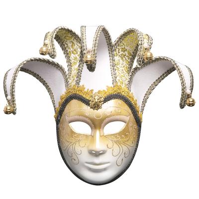 China Venetian Wall Art Collection Decorative Jester Joker Masquerade Mardi Gras Bell Full Face Halloween Italy for sale