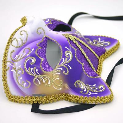 China Halloween Cat Party Mask Hand Painted Venetian Plastic Masquerade for sale