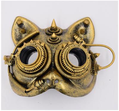 China 2021 Amazon Industrial Hot Costume Festival Party Cosplay Plastic Cool Steampunk Industrial Retro Party Mask Halloween Decorations for sale