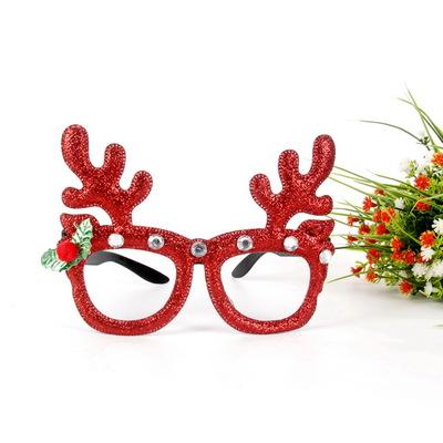 China Wholesale Fashion Furball Antlers Photobooth Antlers Prop Christmas Deco Furball Antlers Sunglasses Party Glasses for sale