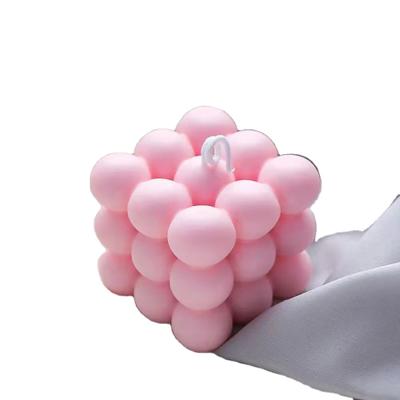 China Birthdays Special Design 3d Widely Used Soy Wax Round Square Bubble Shape Magic Scented Candle for sale