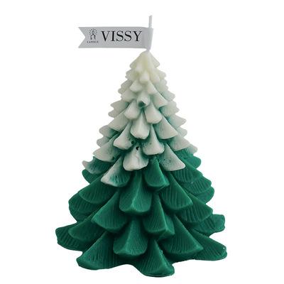 China Wholesale Creative Birthdays Christmas Tree Scented Candles Paraffin Holiday Decorations Decor Bar Yoga Home Gifts for sale