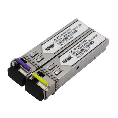 China WDM 1490nm/1550nm 120km SFP Module 1.25G Ethernet Gigabit 120km SFP Transceiver LC BIDI SFP Module 120km for sale