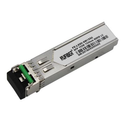 China FTTH FTTX Transceiver 155M SFP Module Transceiver 100M Base-Fx Long Distance Fiber Optic Module 200km SFP for sale