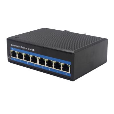 China Telecommunication POE Ethernet Switch 8*10/100/1000M POE Switch Industrial 8 Gigabit POE Switch Din Port Rail Mount for sale