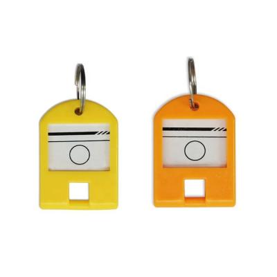 China Hotel Promotion Whoeslae Plastic Key Tag Simple Cheap Blank Ring Type Colorful Custom Number for sale